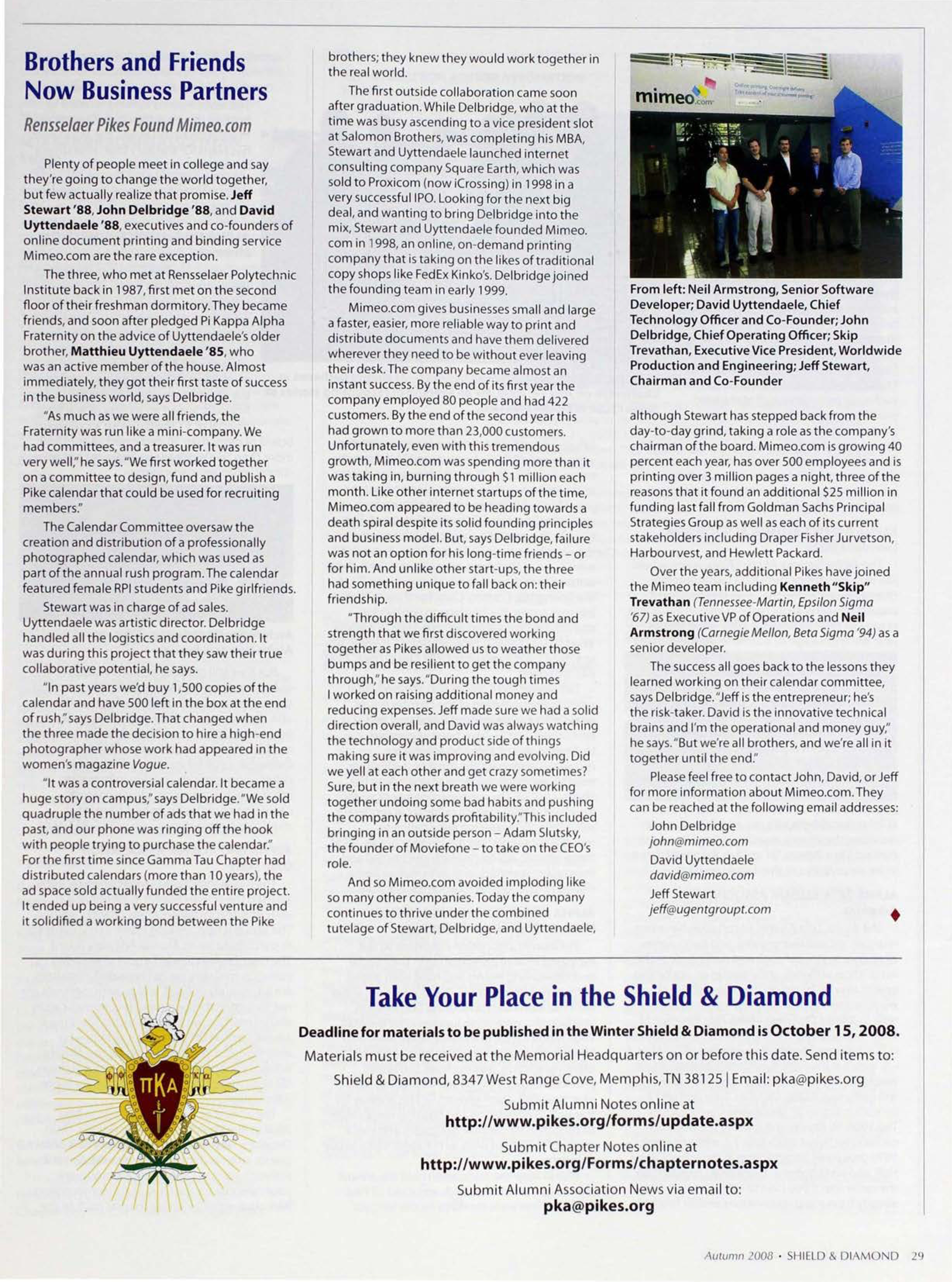 Brothers and Friends Now Business Partners